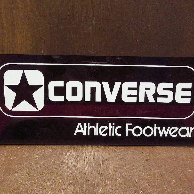 レア☆CONVERSEコンバース店舗用プラスチックディスプレイサイン　ビンテージ ビンテージ80's90's○CONVERSEプラスチックディスプレイサイン
