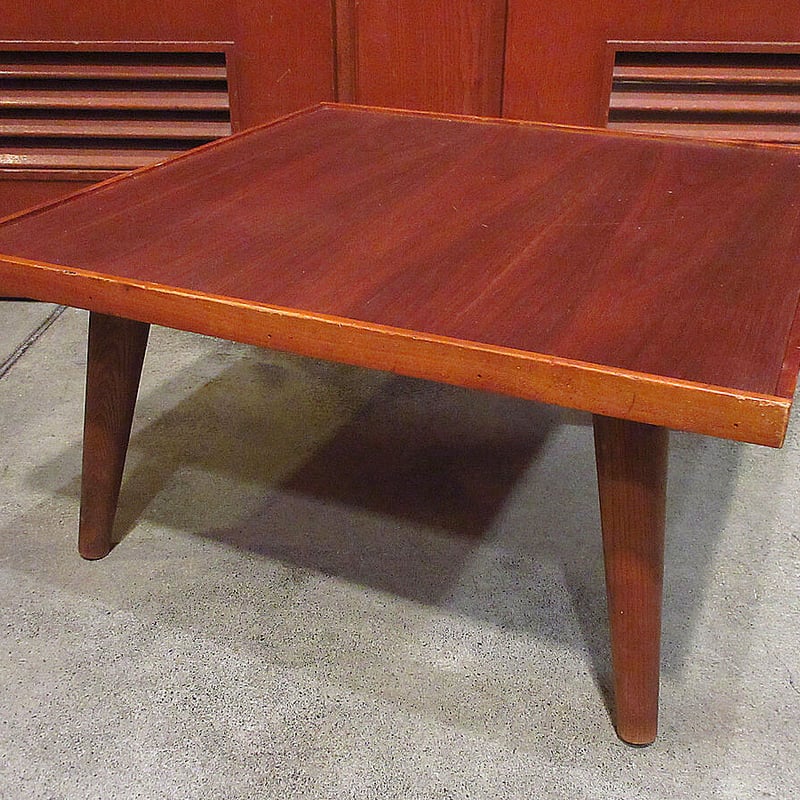 ビンテージ~70's○ウッドローテーブル茶○230312i9-tbl木製机座卓