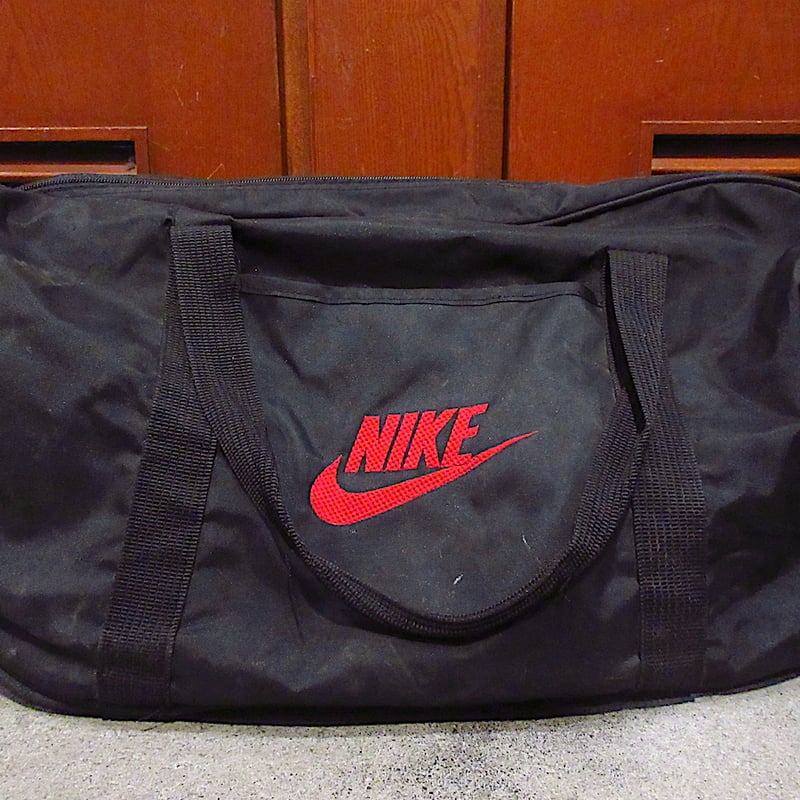 ビンテージ90's○NIKEナイロンボストンバッグ黒○240518m2-bag-bstn