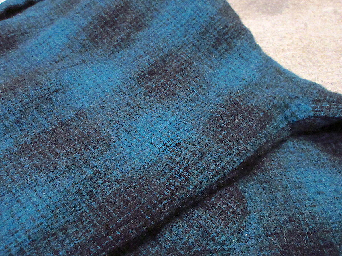 ビンテージ50's○PILGRIMシャドーチェックウールループカラーシャツ