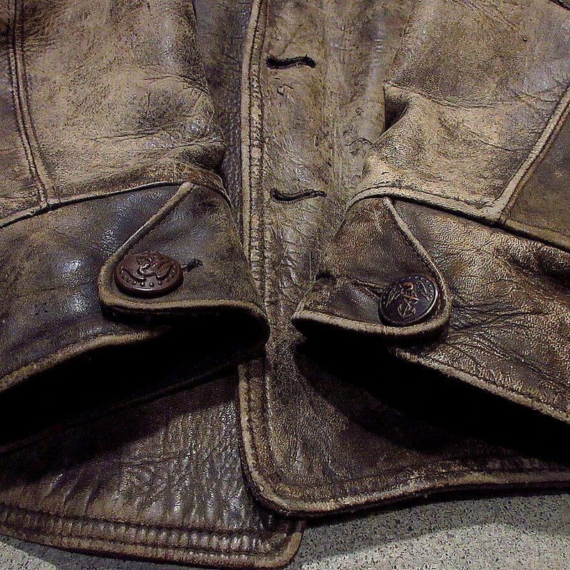 30s 40s 馬革 ホースハイド カーコート レザーコート 古着 ヴィンテージ ビンテージ30's40's○ホースハイドカーコート○230118j2-m-jk-lt