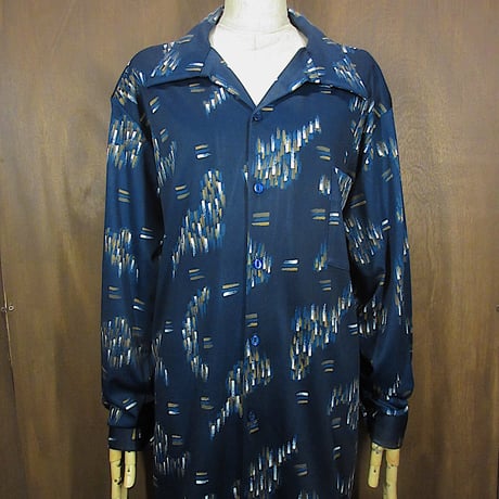 古着 ビンテージ 70s ヒッピー レトロ ミッドセンチュリー シャツ vintage old 70s Embroidery Denim Shirt 刺繍デニムシャツ ブルー