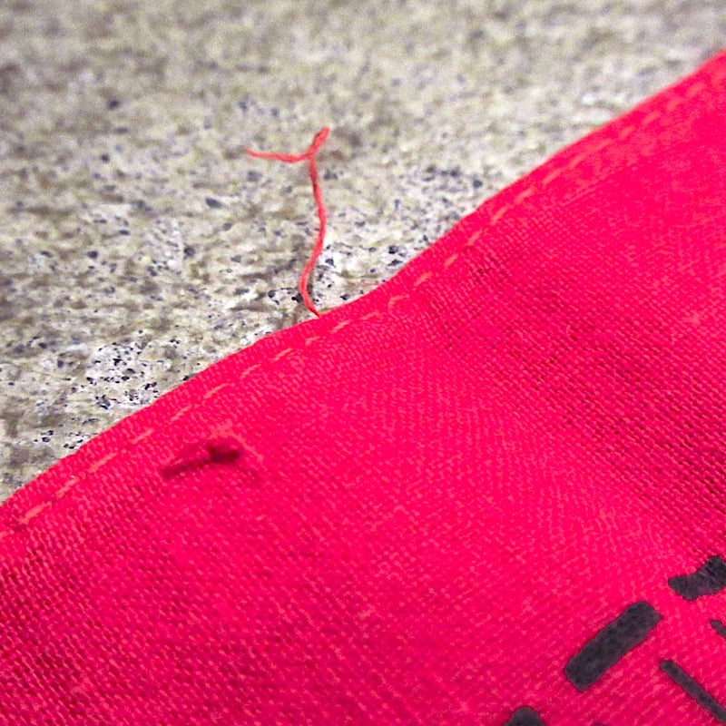 ビンテージ40's50's○FAST COLOR下鼻象マークコットンバンダナ赤