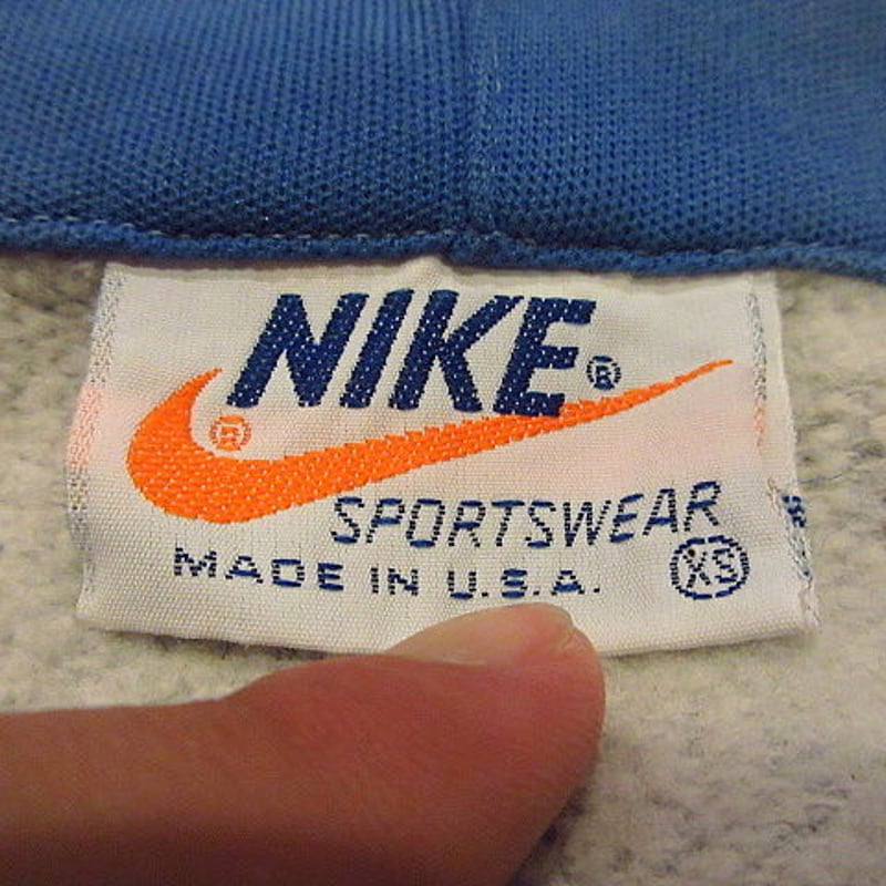 ビンテージ70's○NIKEオレンジスウォッシュライン入りジップ