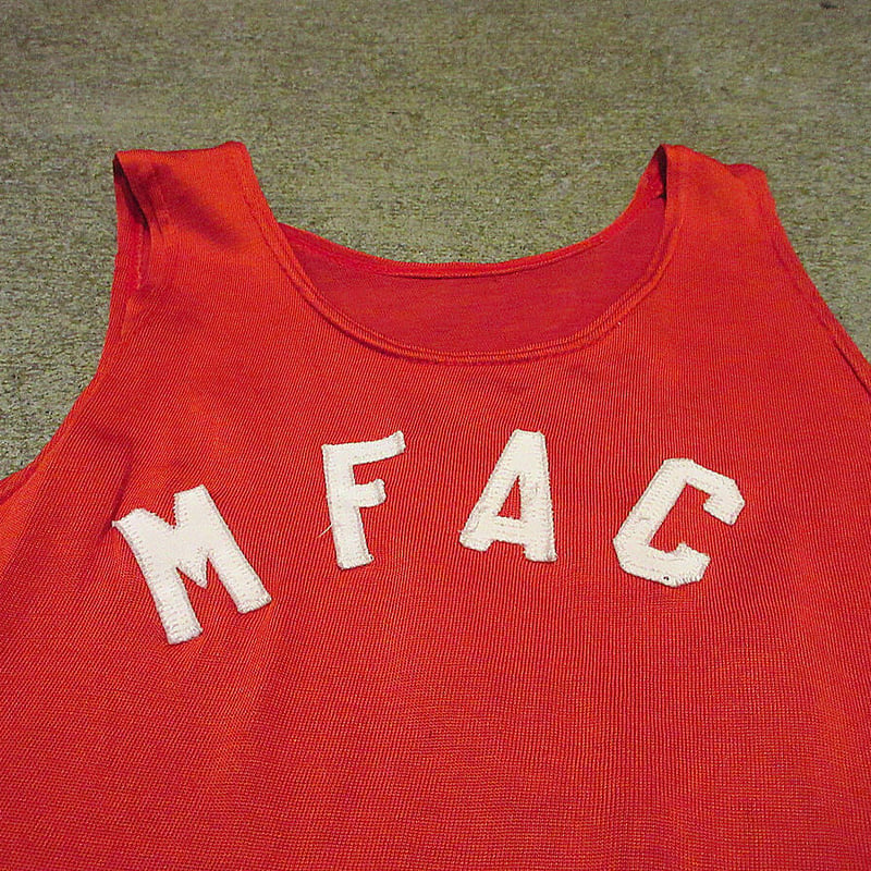 old 90sMICKEY アスレチックタンクトップ XXL ビンテージ60's○elcoボーイズアスレチックタンクトップ赤size L