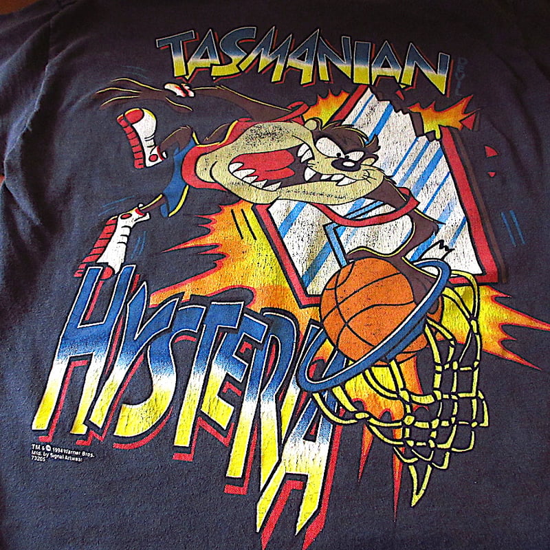 ビンテージ90's○タズマニアンデビルプリントTシャツ黒size M