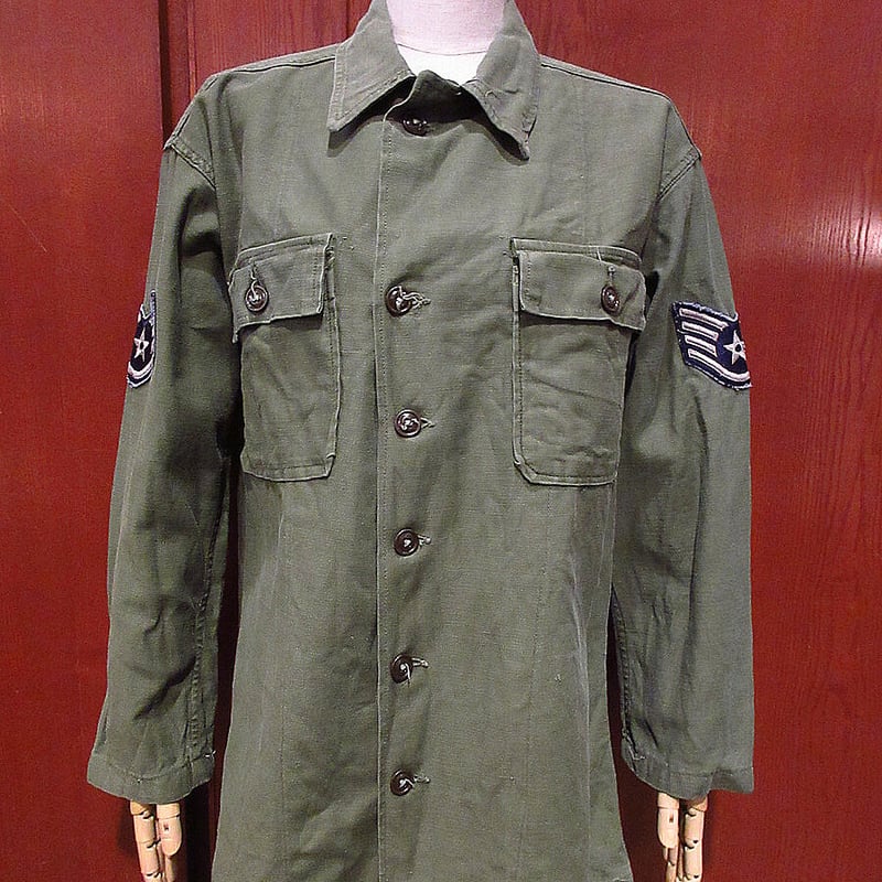 襟ツートン 50s アメリカ軍 ユーティリティシャツ ミリシャツ コットンサテン 70726f647563742f32303234303331