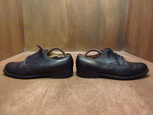 ヴィンテージ1966年U.S. とてつもなく Navyオフィサーシューズ革底8.5 
