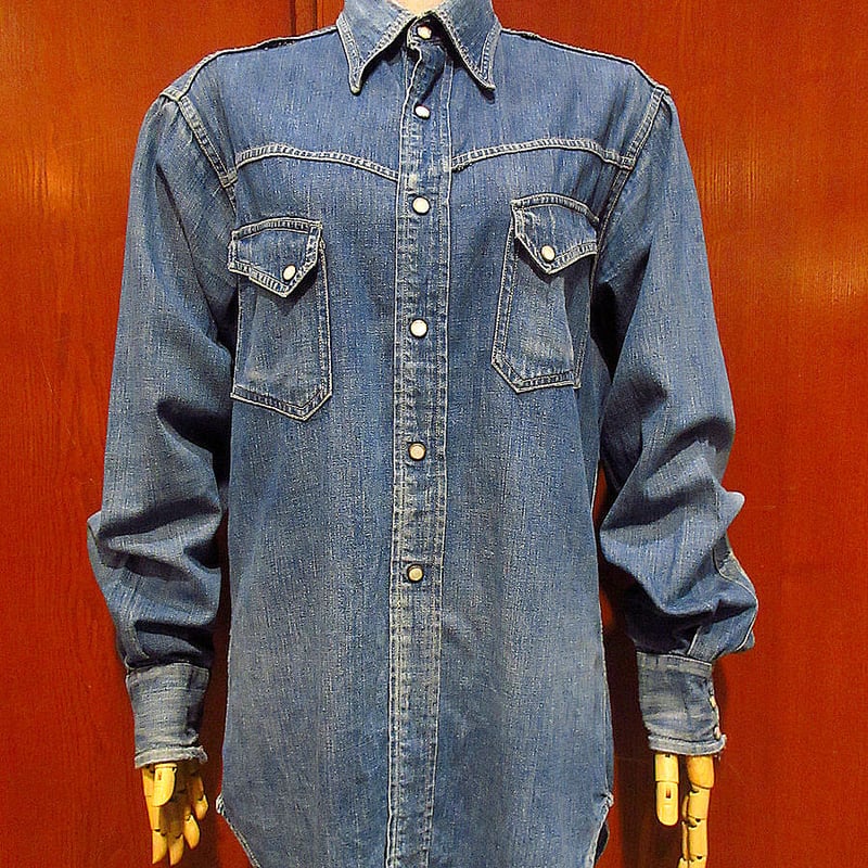 ビンテージ50's○Levi'sショートホーンデニムウエスタンシャツ ビンテージ50's○Levi'sショートホーンデニムウエスタンシャツ