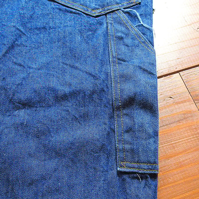 ビンテージ80's○FIVE BROTHERサスペンダーボタン付きデニムペインター