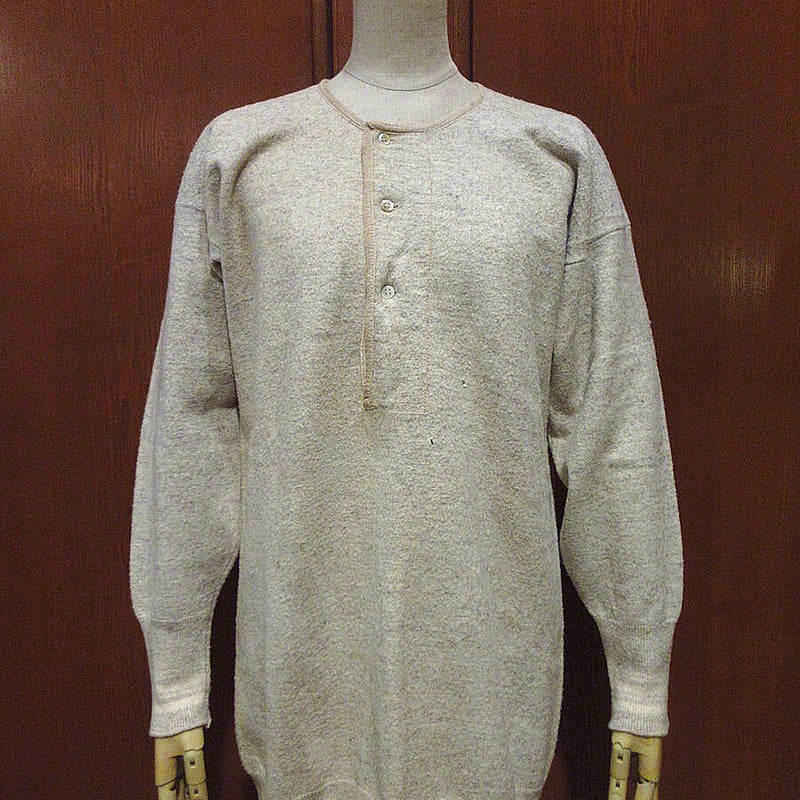 ビンテージ~40's○ヘンリーネックアンダーシャツ○211110i2-m-udwr