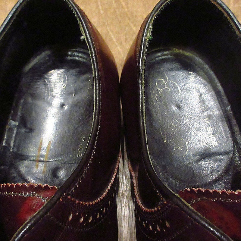 ビンテージ80's○FLORSHEIM IMPERIALサドルシューズバーガンディsize 1...