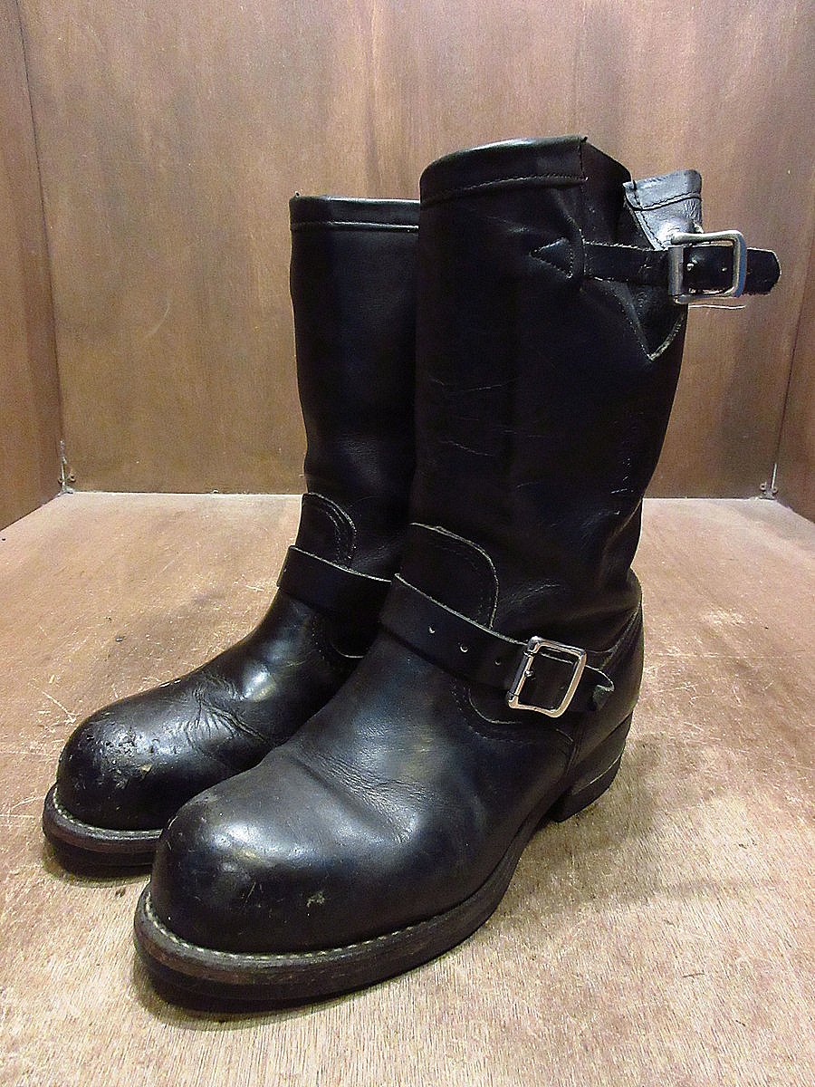 ビンテージ90's○CHIPPEWAスチールトゥエンジニアブーツ黒size 7 1/2