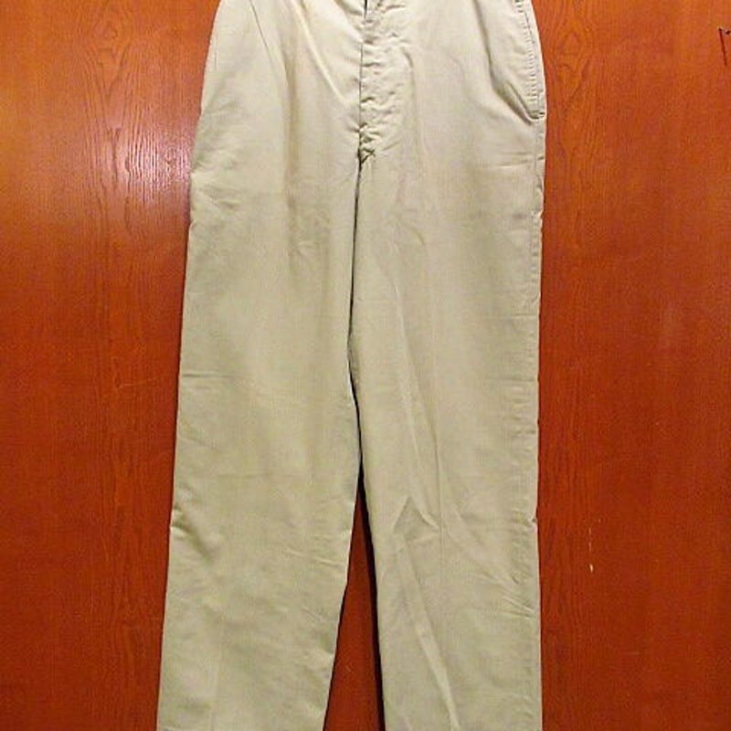 激レア50sビンテージUSアーミーチノM45トラウザーズ１〜２ウォッシュW36 1940～50s Vintage U.S.ARMY M45 Khaki Chino Trousers