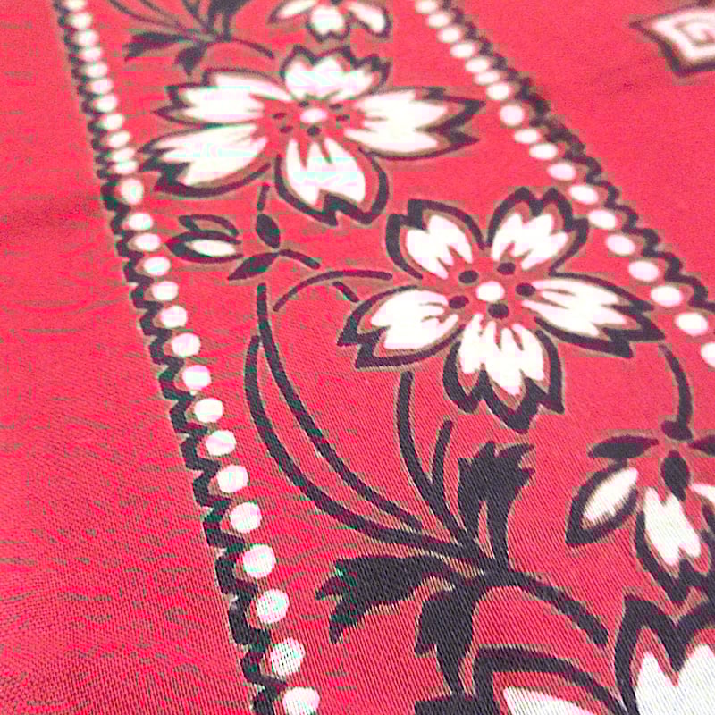 ビンテージ40's○FAST COLOR下鼻象マークコットンバンダナ赤○260216m8