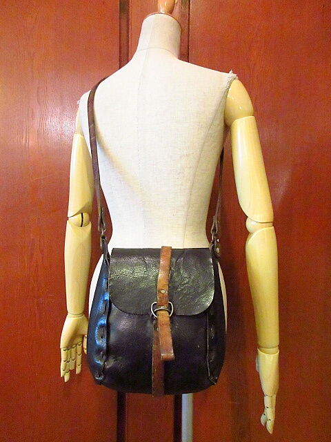 ビンテージ70's○クラフトレザーショルダーバッグ○200904s7-bag-shd