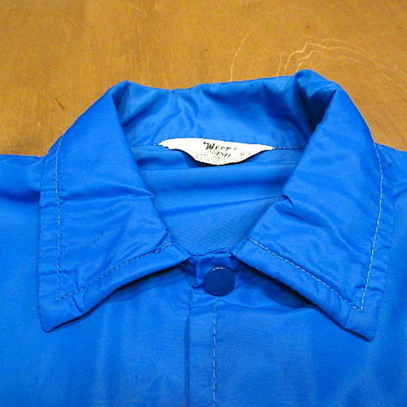 ビンテージ70's○WEST WINDナイロンコーチジャケット青size L
