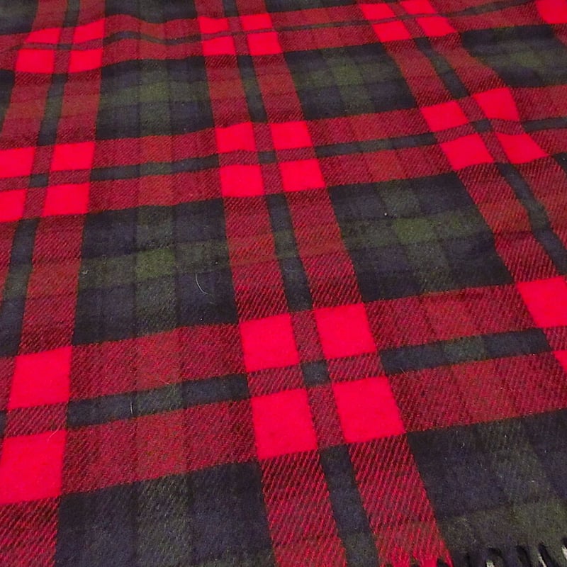 ビンテージ60's○ケース付きPENDLETON チェックウールブランケットsize