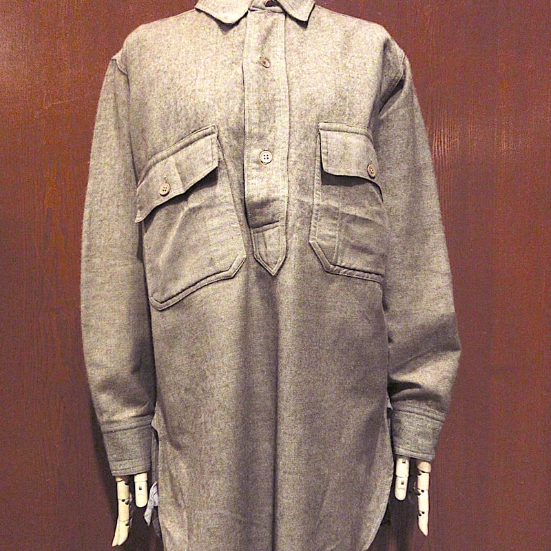 ビンテージ10's○U.S.ARMYマチ付きウールプルオーバーシャツ○251122m4
