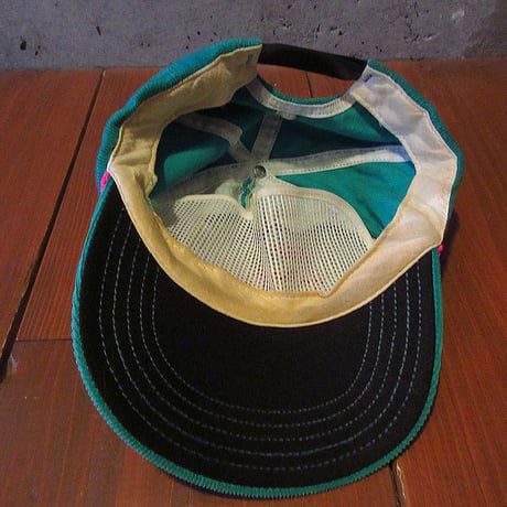 ビンテージ80’s90’s●AGRICULTUREコーデュロイスナップバックキャップターコイズブルー●240324j7-m-cp-bb古着1980s1990s