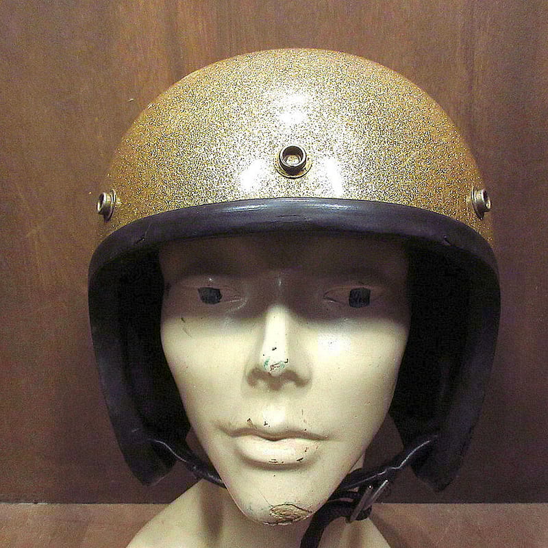 ビンテージ60's○ジェットヘルメットメタリックゴールド