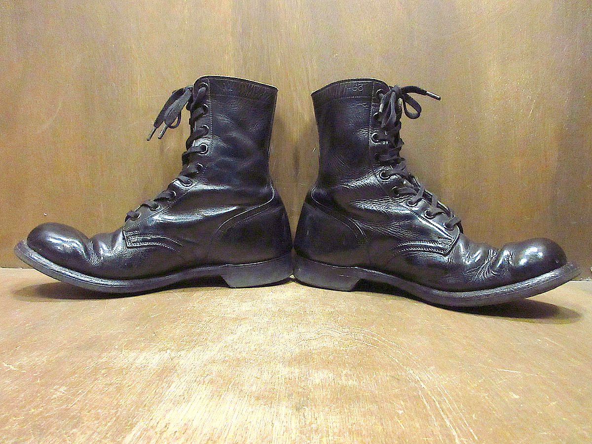 [used] 60s コンバットブーツ　ヴィンテージ！ ビンテージ60's○LIGHT TREADスチールトゥコンバットブーツ黒