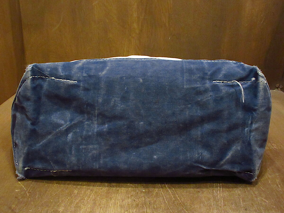 ビンテージ80's○L.L.Beanキャンバストートバッグ紺×白L