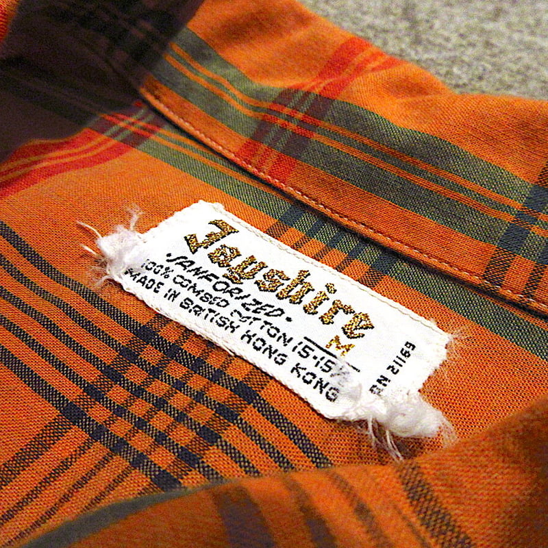 ビンテージ60's70's○Jayshireチェックコットンボックスシャツ