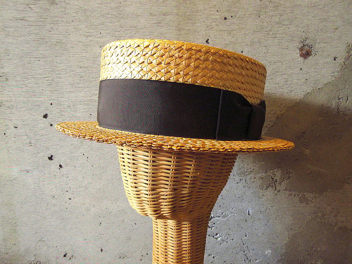 大正〜昭和初期 戦前 カンカン帽 美品