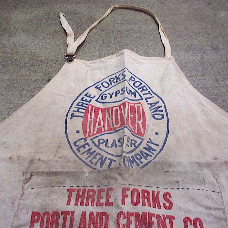 ビンテージ40's○HANOVERキャンバスエプロン生成り○250510m2-apr