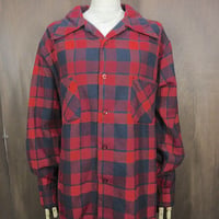 ビンテージ70's○DEADSTOCK Searsチェックプリントネルシャツsize S○25