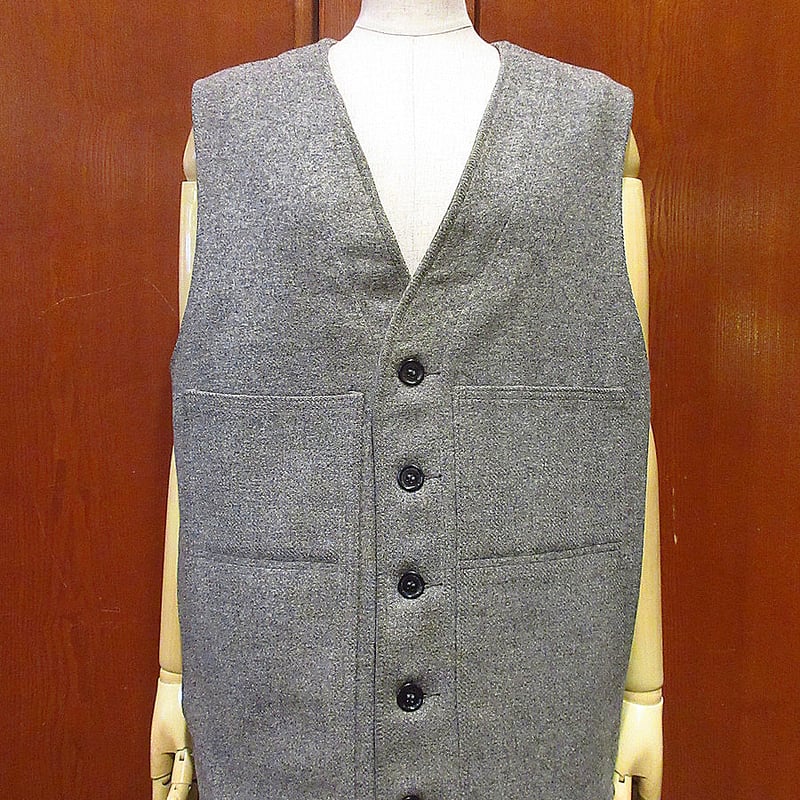 ビンテージ70's80's○FILSONウールベストグレー○240926i3-m-vsフィルソ