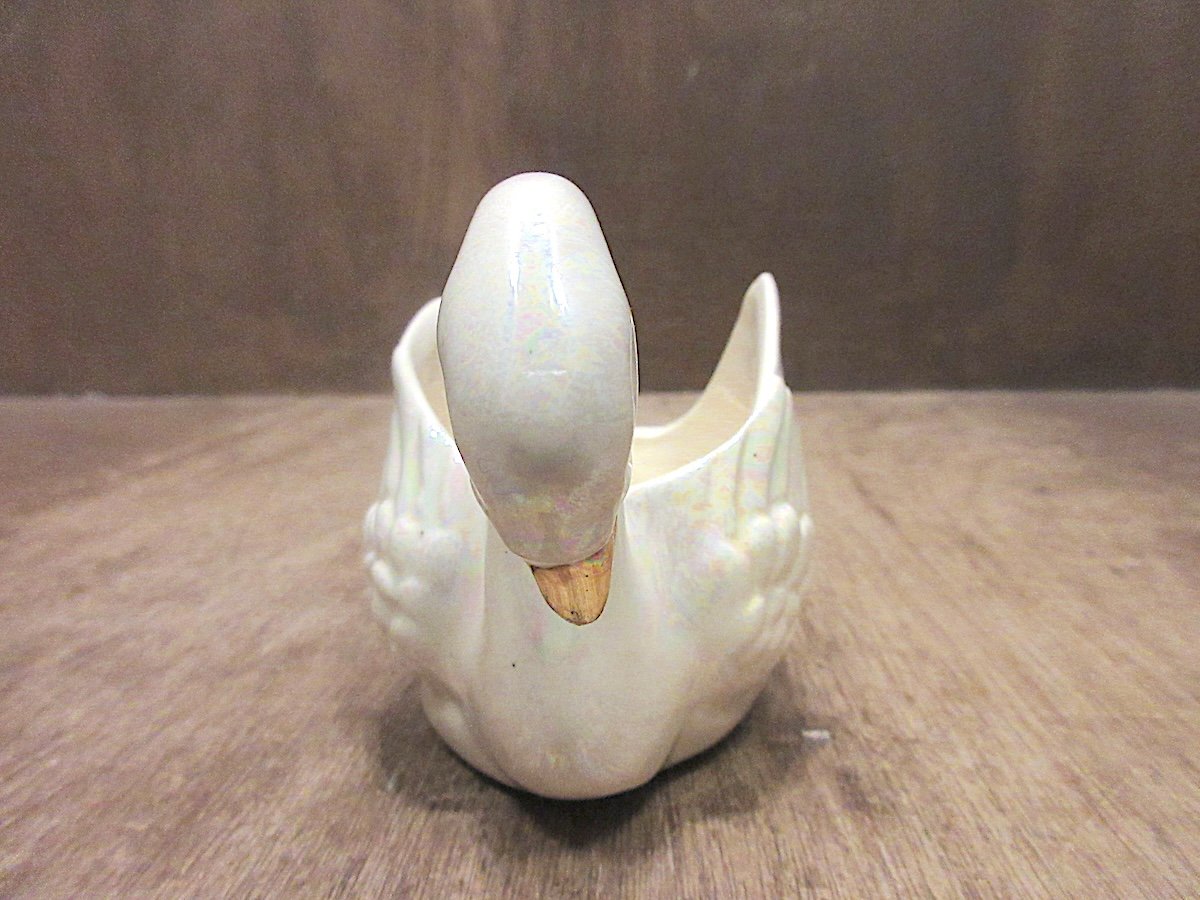 白鳥　スワン　陶器　置物　プランター　アンティーク　ヴィンテージ 白鳥 スワン 陶器 置物 プランター アンティーク ヴィンテージ