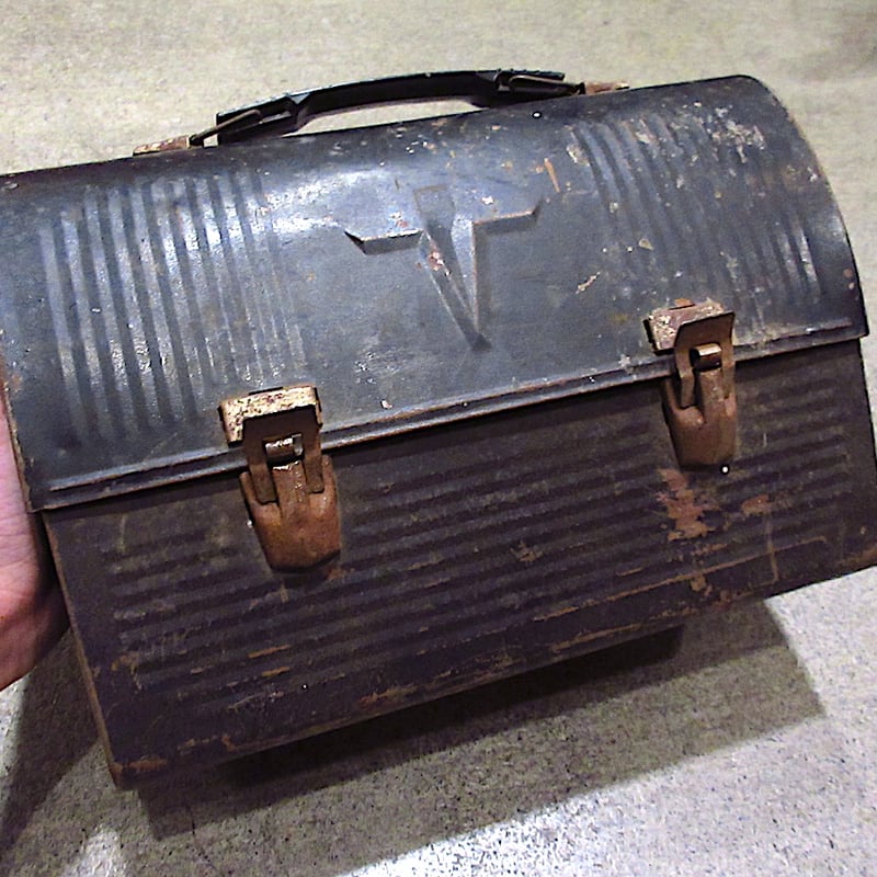 ビンテージ○Thermosメタルランチボックス黒○251117n2-bxsサーモス