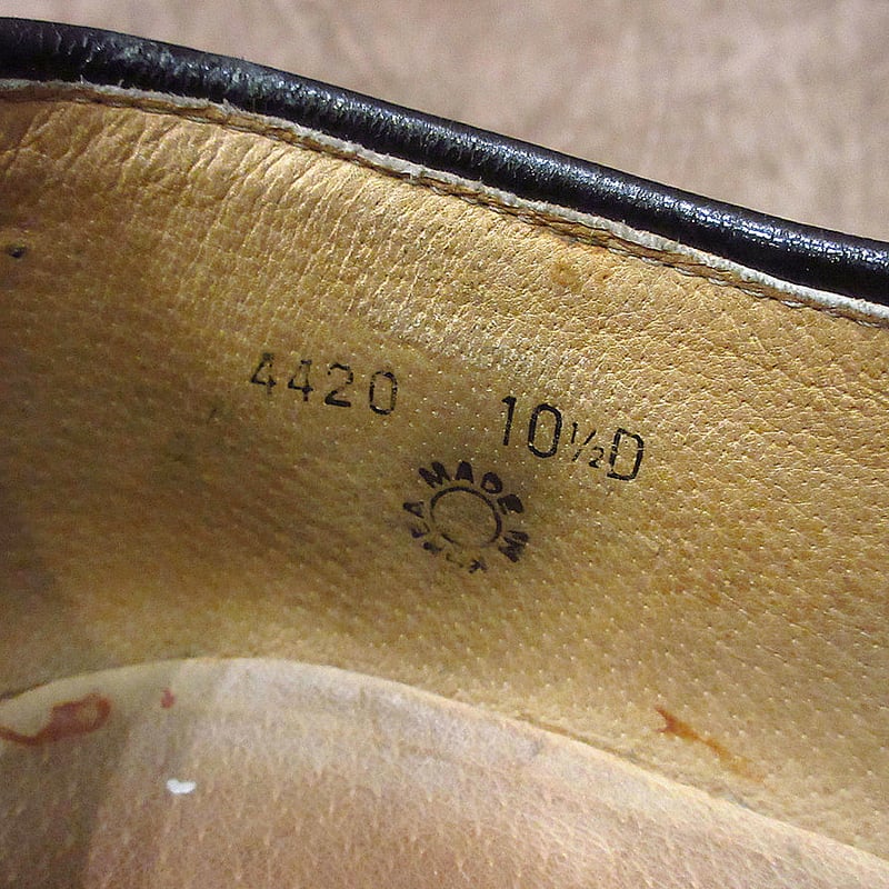 ビンテージ70's80's○ウイングチップシューズ黒size 10 1/2○231112i1-