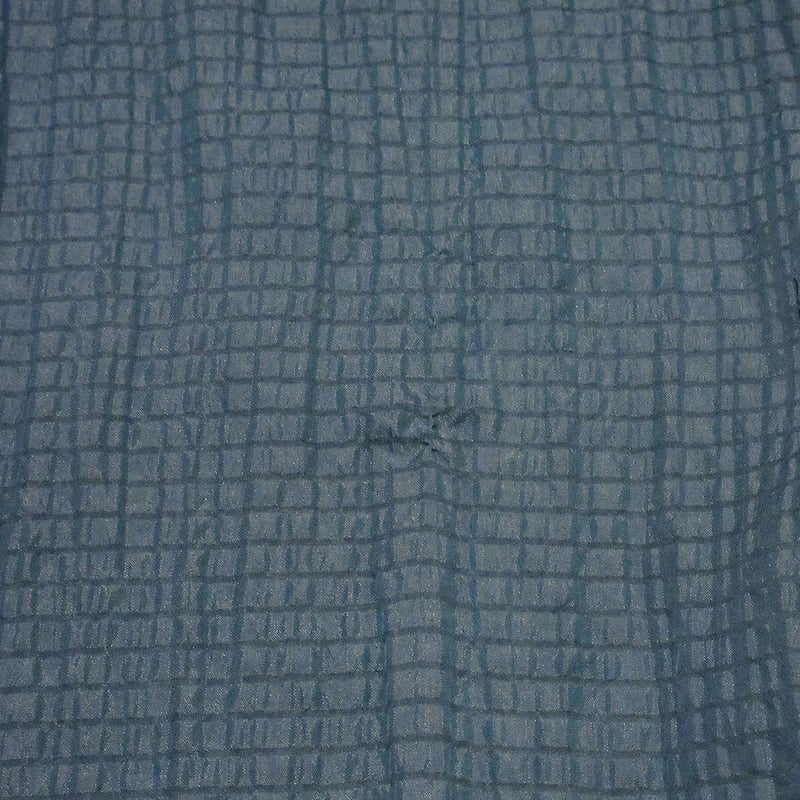 ビンテージ50's○Tru Val ナイロンシアサッカーループカラーシャツ緑 M