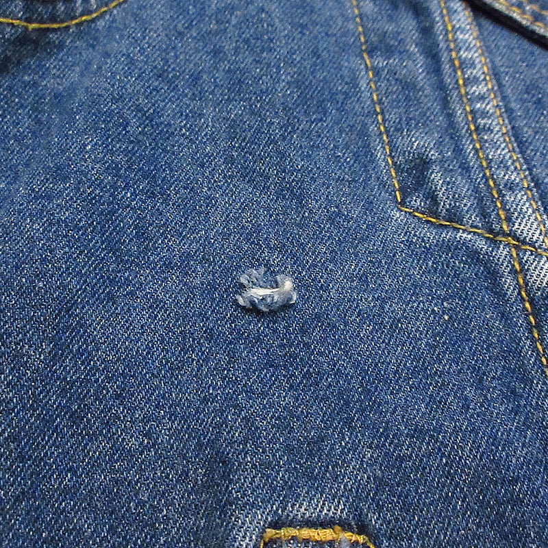 LEVI'S デニムジャケット グレイトフル・デッドワッペン付き Mサイズ ビンテージ90's○GRATEFUL DEADトランプワッペン付きデニム