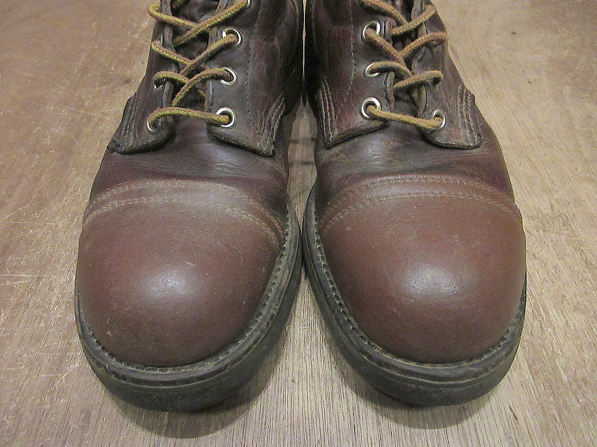 ビンテージ70's80's○RED WINGレザーワークブーツ茶○250603j8-m-bt-