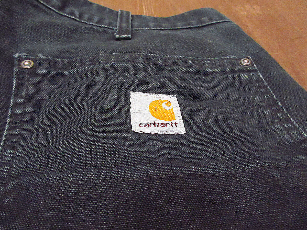 Carhartt ダブルニー W34×L32 USA製 ブラック ペインター Carhartt ダブルニー W34×L32 メキシコ製 ブラック ペインター