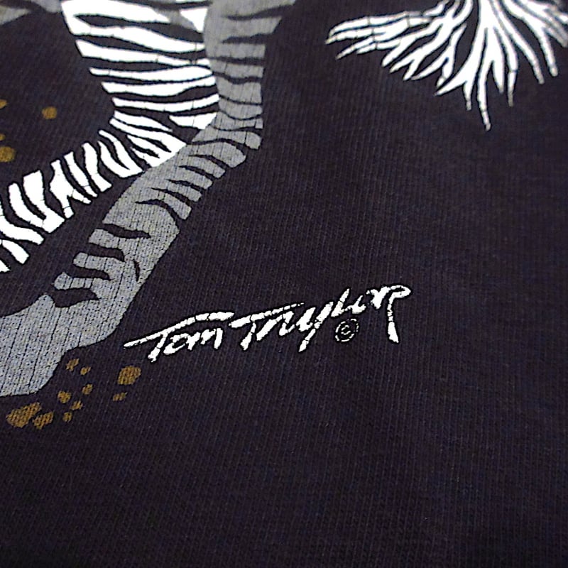 ビンテージ80's90's○ジブラプリントTシャツ黒size M○250515z2-m-tsh