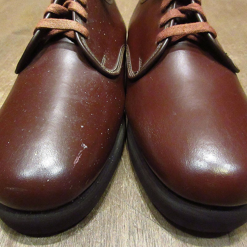 ビンテージ70's○DEADSTOCK CITY CLUBプレーントゥシューズ赤茶 ビンテージ70's○DEADSTOCK CITY CLUBプレーントゥシューズ赤茶