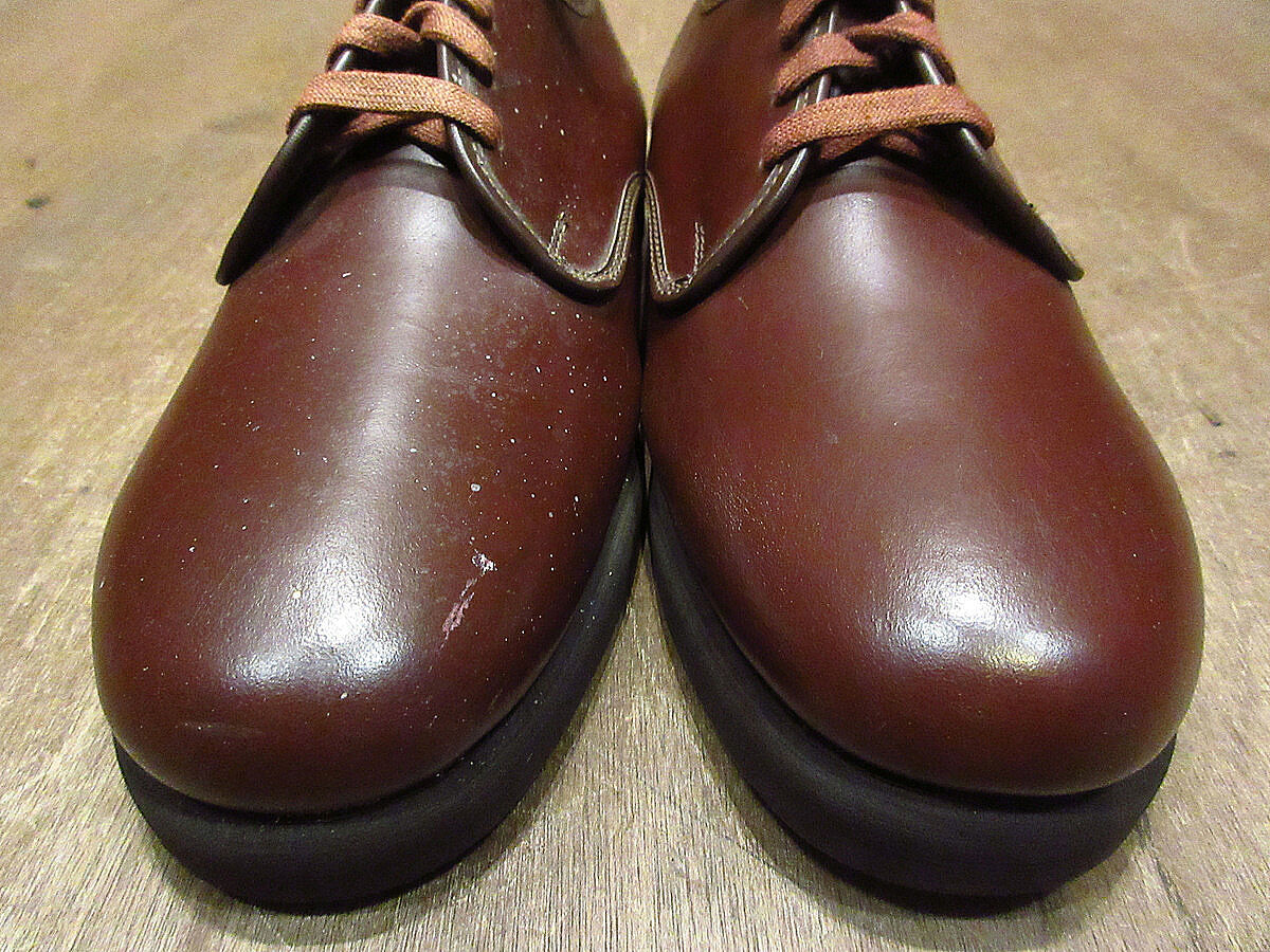 ビンテージ70's○DEADSTOCK CITY CLUBプレーントゥシューズ赤茶 ビンテージ70's○DEADSTOCK CITY CLUBプレーントゥシューズ赤茶