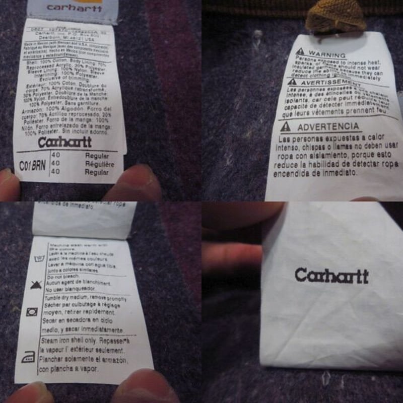 Carhartt NAVSEA刺繍入り裏地ブランケットミシガンチョアコート Carhartt NAVSEA刺繍入り裏地ブランケットミシガンチョアコート