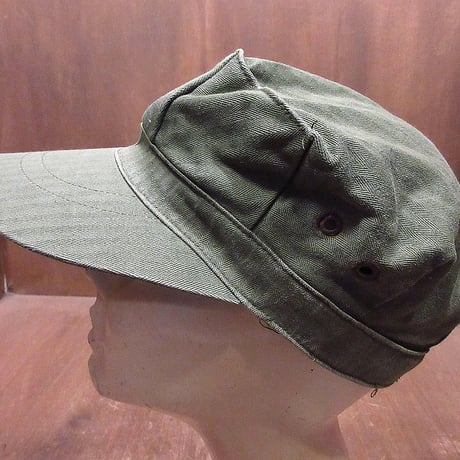 ビンテージ50's●U.S.ARMY HBTユーティリティキャップ●231105i3-m-cp-otミリタリーヘリンボーン帽子