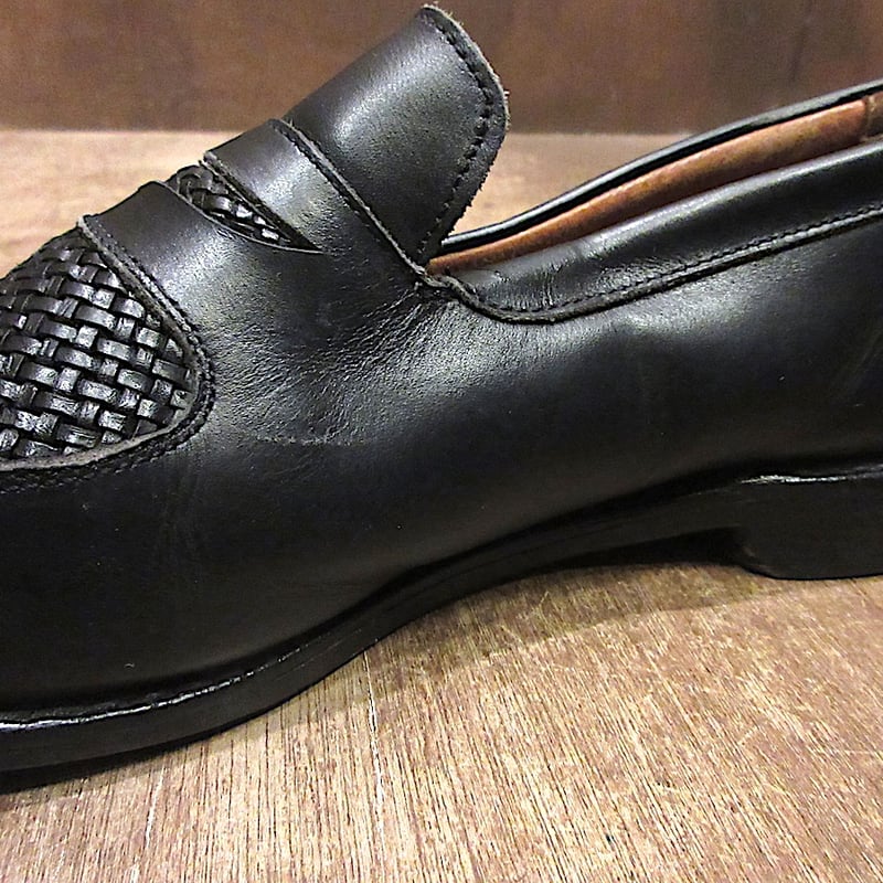 ビンテージ○Allen Edmondsメッシュレザーローファー黒size 10 D
