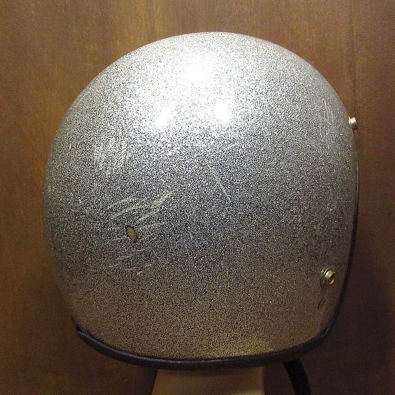 ビンテージ70's○MONARCH X1001ジェットヘルメットメタリックシルバー