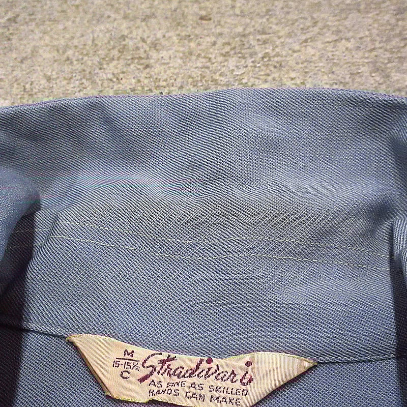 ビンテージ40's50's○Stradivariウールギャバジンループカラー