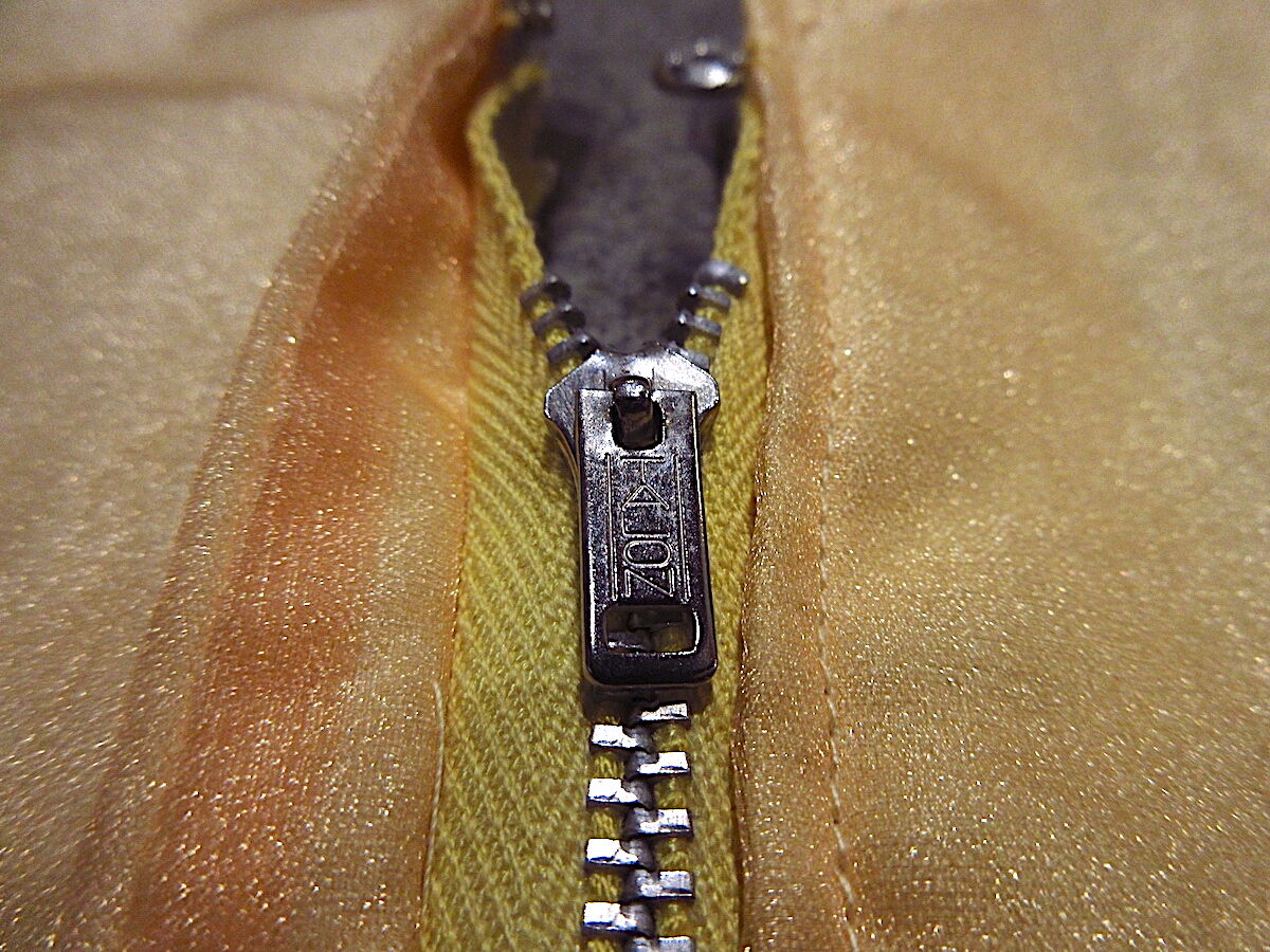 ビンテージ70's○刺繍入りオーガンジー長袖ワンピース黄 ビンテージ70's○刺繍入りオーガンジー長袖ワンピース黄