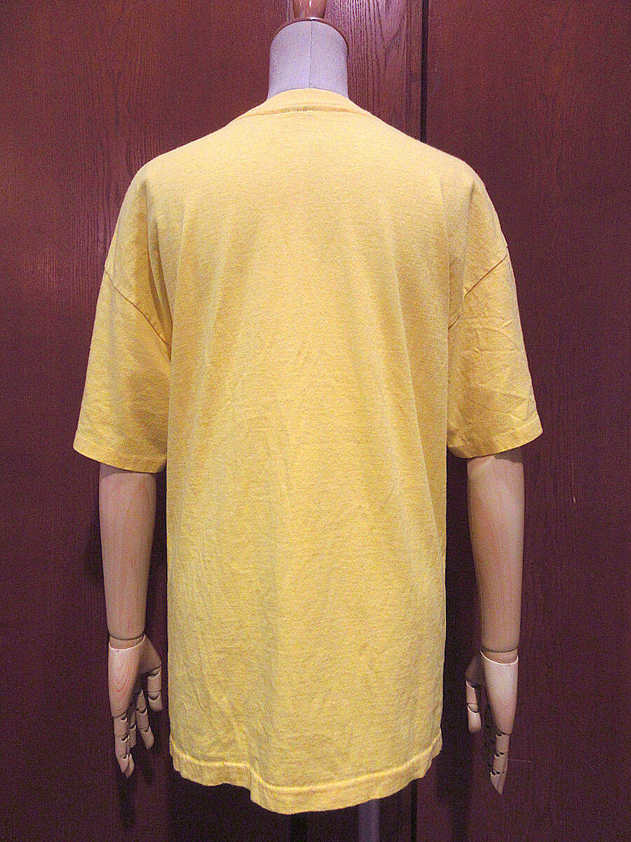 ビンテージ90's○STANLEY DESANTIS OPERATIONプリントTシャツ黄○2