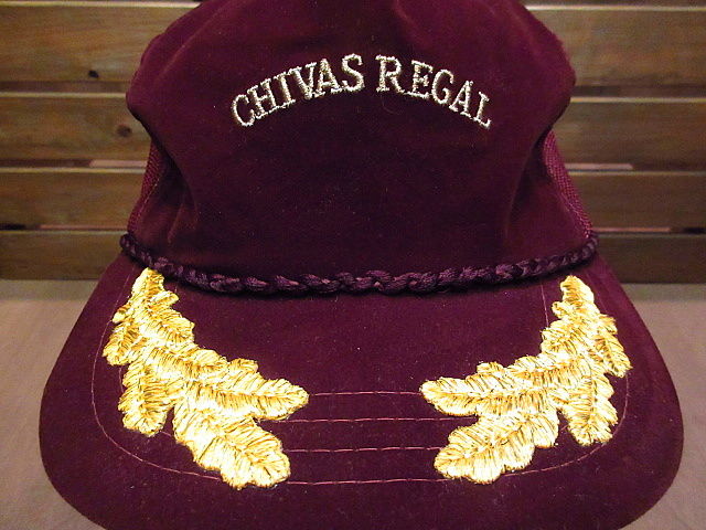 ビンテージ80's○YUPOONG CHIVAS REGALベロアスナップバックキャップ